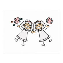 2 novias tarjetas postales