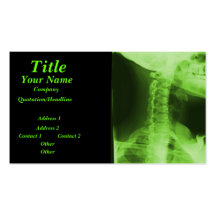 2 radiografiados - Verde radiactivo Tarjetas De Visita