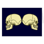 2 Schädel Totenköpfe skulls Karten