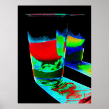 2 vasos de medida coloreados del cóctel - estilo 1 posters