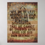 2da cita de la enmienda de Patrick Henry Poster