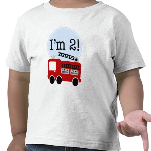 2do Coche de bomberos del cumpleaños Camiseta