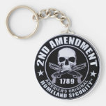 2do Cráneo y armas de la enmienda Llavero Personalizado