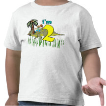 2do dinosaurio del cumpleaños del muchacho camiseta