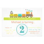 2do Invitación del tren del muchacho del cumpleaño