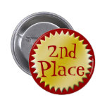 2do Segundo botón del premio del lugar, personaliz Pin