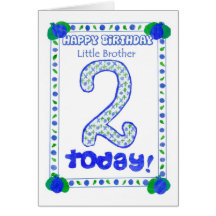 2do Tarjeta de cumpleaños para pequeño Brother