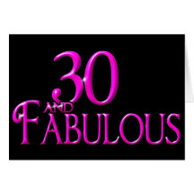30 y fabuloso tarjetas