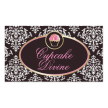311-Cupcake adivinan el damasco sólido Tarjetas De Visita