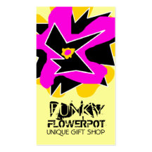 311-FUNKY AMARILLO de la FLOR el | Plantillas De Tarjeta De Negocio