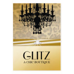 311-Glitz boutique - diamante del leopardo de oro Tarjetas De Visita