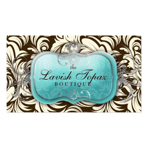 311-Lavish Topaz el | Brown y crema Tarjetas De Negocios