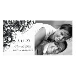 311-Le felpa Fleur - el negro y el blanco ahorran  Tarjetas Fotográficas Personalizadas