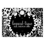 311-Leopard-Tique con los diamantes Tarjetas De Visita