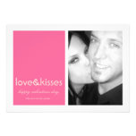 311-Love y besos tarjeta plana 5 x 7 Comunicado Personalizado