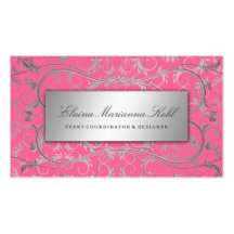 311-Silver adivinan el rosa delicioso del | Tarjeta De Visita