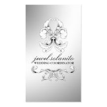 311-Silver elegancia de lujo RSVP Tarjetas De Visita