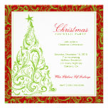 311-Swirly rojo colorido del árbol de navidad el | Anuncio Personalizado