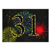 31ro invitate de la fiesta de cumpleaños anuncio personalizado