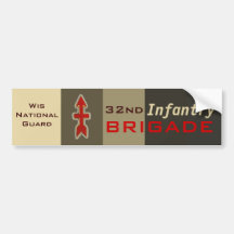 32do Infantería: Brigada roja de la flecha Pegatina De Parachoque