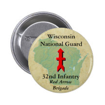 32do La infantería con Wisconsin traza Pins