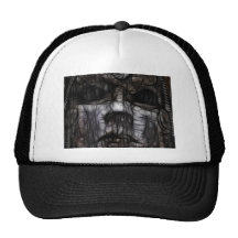 33 - Obscuro manchado de tinta Gorros Bordados