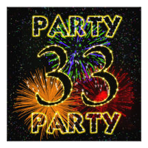 33ro invitación de la fiesta de cumpleaños con los