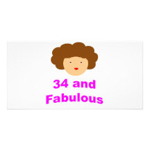 ¡34 y fabuloso! tarjetas fotograficas personalizadas