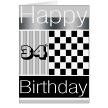 34to Cumpleaños Tarjetas