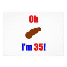 ¡35 oh (imagen de Poo) soy 35! Invitación