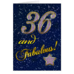 36.o Invitación de la fiesta de cumpleaños Felicitaciones