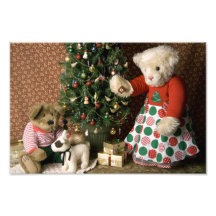 3843 navidad del oso de peluche foto