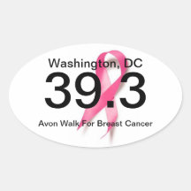 39,3 con Washington DC rosado de la cinta Colcomanias Oval Personalizadas