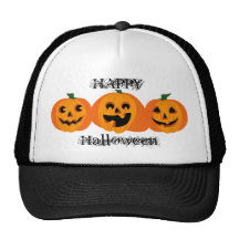 3 calabazas de Halloween Gorros Bordados