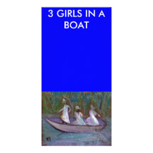 3 CHICAS EN UN BARCO TARJETA FOTOGRAFICA PERSONALIZADA