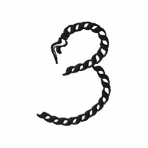 "3" cuerda número 2,5" camisetas bordadas