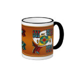 3 Eagles calvos Taza De Café
