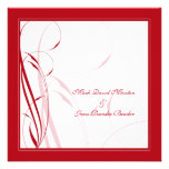 3 florales rojos que se casan invitaciones personales 