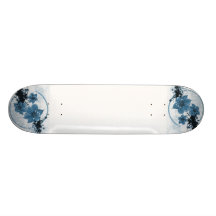 3 flores bonitas - azul tabla de skate