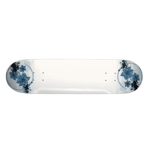 3 flores bonitas - azul tabla de skate
