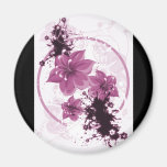 3 flores bonitas - rosa imán para frigorifico