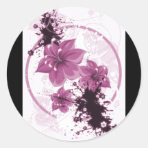 3 flores bonitas - rosa pegatinas  