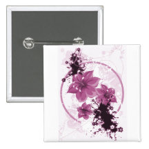 3 flores bonitas - rosa pins