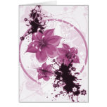 3 flores bonitas - rosa tarjeta