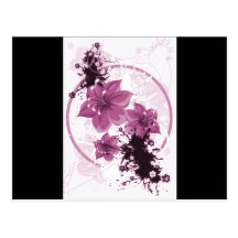 3 flores bonitas - rosa tarjetas postales