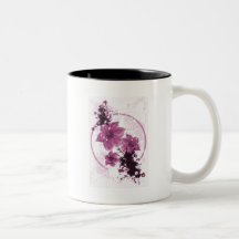 3 flores bonitas - rosa taza