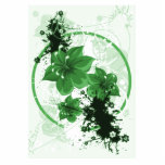 3 flores bonitas - verde esculturas fotográficas