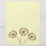 3 flores de Brown Tarjetas Informativas