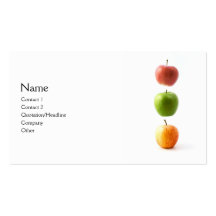3 manzanas plantilla de tarjeta de visita