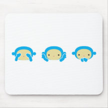 3 monos sabios alfombrillas de raton